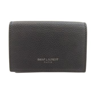 Saint Laurent Black Leather Wallet (Tri-Fold) (Pre-Owned)