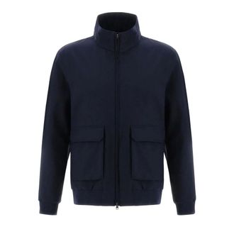 Herno Jassen, Heren, Blauw, L, Wol, Storm System Wool Bomber Jacket