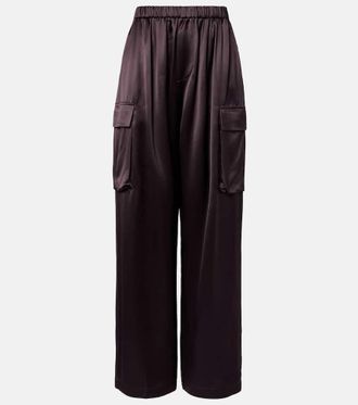 Frankie Shop Delny satin cargo pants