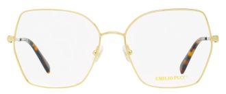 Emilio Pucci EP5213 Geometric Butterfly Eyeglasses - Gold