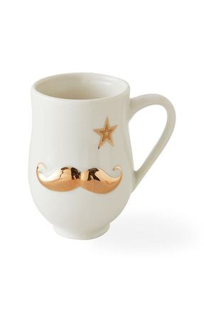 Jonathan Adler Gilded Mr. & Mrs. Muse Mug in White /Gold at Nordstrom
