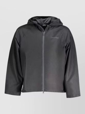 Calvin Klein polyester hooded raincoat