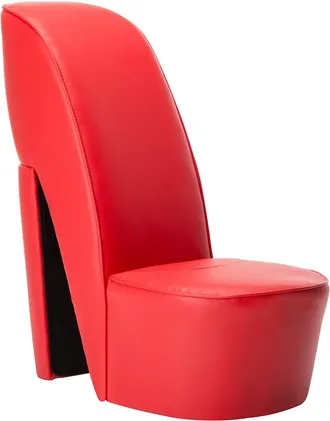 vidaXL Vidaxl - Sill&oacute;n Con Forma De Zapato De Tac&oacute;n Cuero Sint&eacute;tico Rojo
