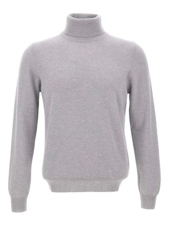 Gran Sasso ribbed turtleneck sweater - men - Wool/Viscose/Cashmere - 50 - Grey