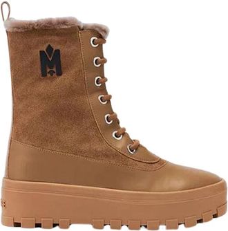 Mackage Lace-up Boots - Dames - Veterlaarzen - Bruin - 36 EU - Leer - Schoenen