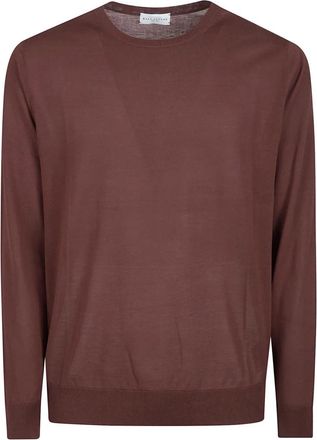 Ballantyne Casual Gebreide Pullover Trui - Heren - Ronde hals truien - Bruin - 2XL - Truien & Vesten