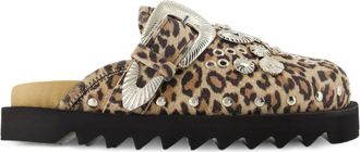 Toga Archives Muiltjes met luipaardprint en gesp - Bruin