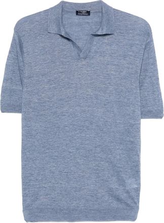 Barba T-shirt in maglia fine - Blu
