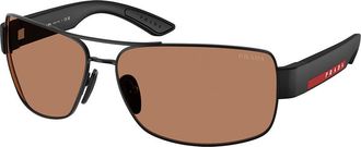 Prada PS B52S 1BO20D Mens Sunglasses Black Size 65