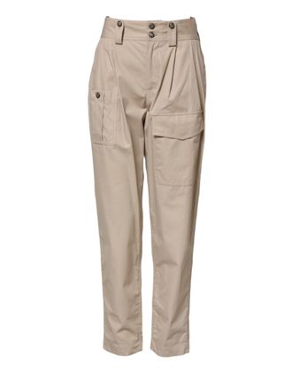 Dolce & Gabbana Beige Cotton Tapered Cargo Men Trouser Mens Pants (Pre-Owned)