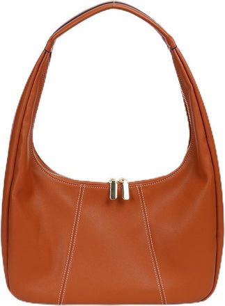 Generic Women Crescent Shoulder Bag Zipper Closure Retro Underarm Bag Solid Color Casual Shoulder Purse Daily Bag for Ladies