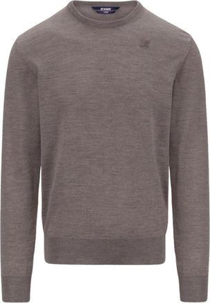 K-Way Round-neck Truien - Heren - Ronde hals truien - Bruin - S - Truien & Vesten