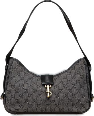 Gucci 2000-2015 GG Denim Jackie shoulder bag - women - Denim/Leather - One Size - Black