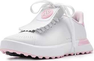 G/Fore G.112 Perforated Kiltie Hybrid Golf Shoes Womens Golf Shoes Snow/Blush : 10.5 M, Synthetic