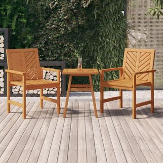 vidaXL Vidaxl - Sedie da Pranzo da Giardino 2pz Legno Massello di Acacia