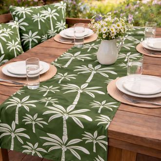KASANOVA Runner da esterno 40x130 cm palme verde