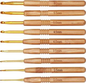 OEM Set Di 9 Uncinetti, Misure Da 2,0 A 6,0 Mm, Uncinetti Leggeri