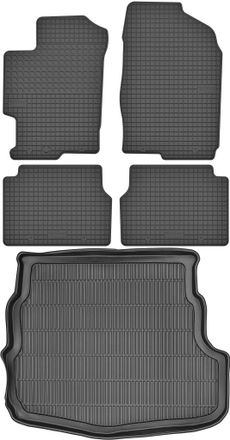 OEM Juego De Alfombrillas De Goma Para Mazda 6 I Gg1 Hatchback (2002-2008) + Alfombrilla Para El Maletero