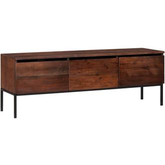 vidaXL Mueble De Tv Con Caj&oacute;n Marr&oacute;n Miel 110 X 30 X 36 Cm Vidaxl