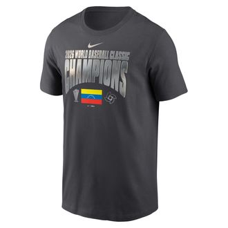 Nike Venezuela National Baseball Team 2026 World Baseball Classic Champions Locker Room Nike Mens T-Shirt in Black | N19906FWBV-7SR