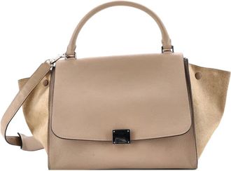 Celine Borsa a tracolla Trapeze media in pelle - Toni neutri