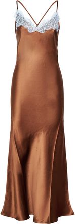 MC2 Saint Barth Silk Lace-Trim Long Slip Dress
