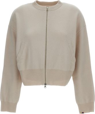 Extreme Cashmere Beige N.478 Xtra Fun Cashmere Zip Cardigan