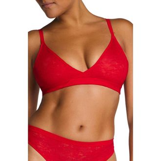 Spanx SPANXsupersmooth Day to Date Night Lace Bralette in Spanx Red at Nordstrom, Size X-Small