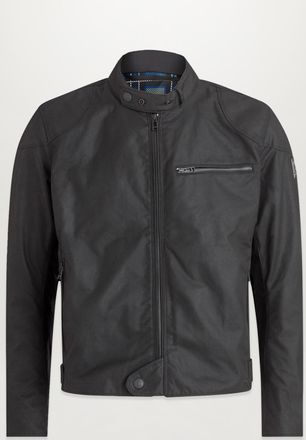 Belstaff Stealth Ariel Motorcycle Jacket Mens Waxed Cotton Black Size 2XL