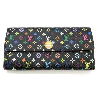 Louis Vuitton Black Multi-Color Monogram Multicolore Long Wallet (Bi-Fold) (Pre-Owned)