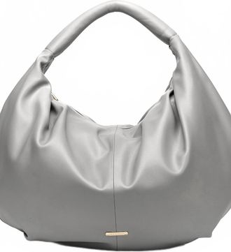Like Dreams Womens Wanderlust Tote Scrunchie Hobo Bag In Gray