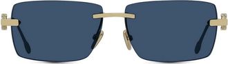 Fred Perry Fg 40065U Winch Zonnebril - unisex - Zonnebrillen - Geel - 58 MM - Accessoires
