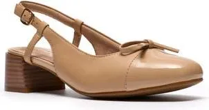 Clarks Iridessa Slingback Pump in Beige Leather at Nordstrom Rack, Size 8.5