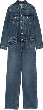 A Gold E Tuta intera denim con bottoni - Blu