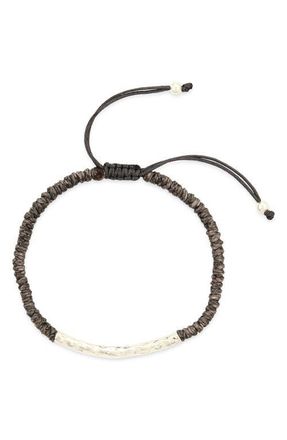 Caputo & Co. Hammered Tube Bracelet in Dark Grey at Nordstrom