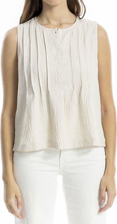 Max Studio Pleated Button-Front Blouse