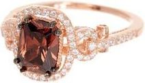 Suzy Levian 14K Rose Gold Plated Sterling Silver Brown Chocolate CZ Ring at Nordstrom Rack, Size 5.5