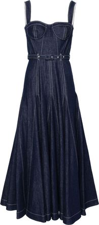 Huishan Zhang Huang Midi Denim Dress - Womens - Cotton