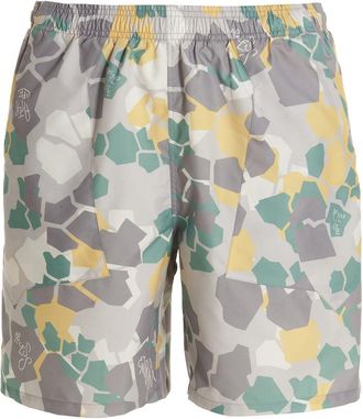 Objects IV Life Multicolor Printed Beach Shorts