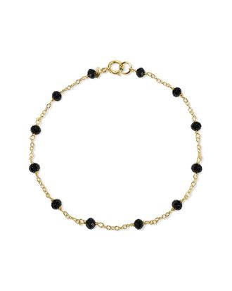 Jewelmak 14K Black Spinel Bracelet