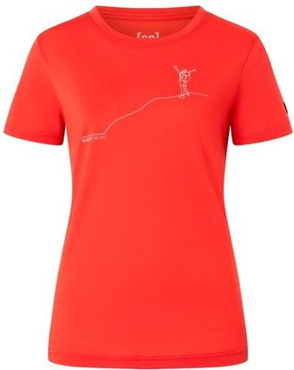 super.natural Gipfelglück Tee Merinoshirt für Damen | rot