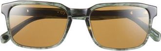 Eyebobs Seymour Glass 52mm Polarized Rectangular Sunglasses in Thyme /Basil /Brown at Nordstrom