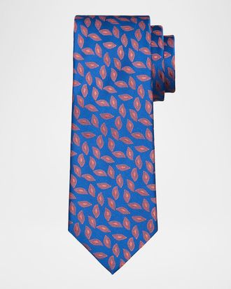 Charvet Men & apos;s Geometric Oblong Jacquard Silk Tie