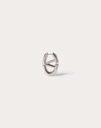 Valentino Garavani VLOGO BOLDIES MONO EARRING IN METAL Man PALLADIUM UNI