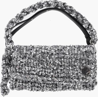 Jil Sander Knitted Shoulder Bag with Sequins Jil Sander