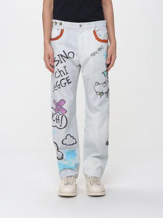 Moschino Regular Fit Jeans in Printed Denim
