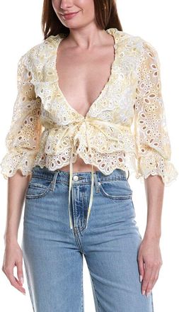 Bardot Naomi Drawcord Broderie Blouse