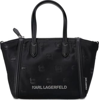 Karl Lagerfeld Borsa tote con logo goffrato - Nero