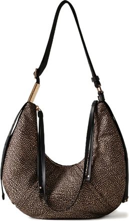 Borbonese Borsa a spalla con stampa - Toni neutri