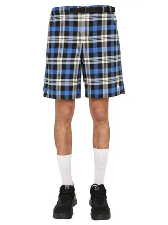Marcelo Burlon Plaid Bermuda Shorts With Adjustable Belt